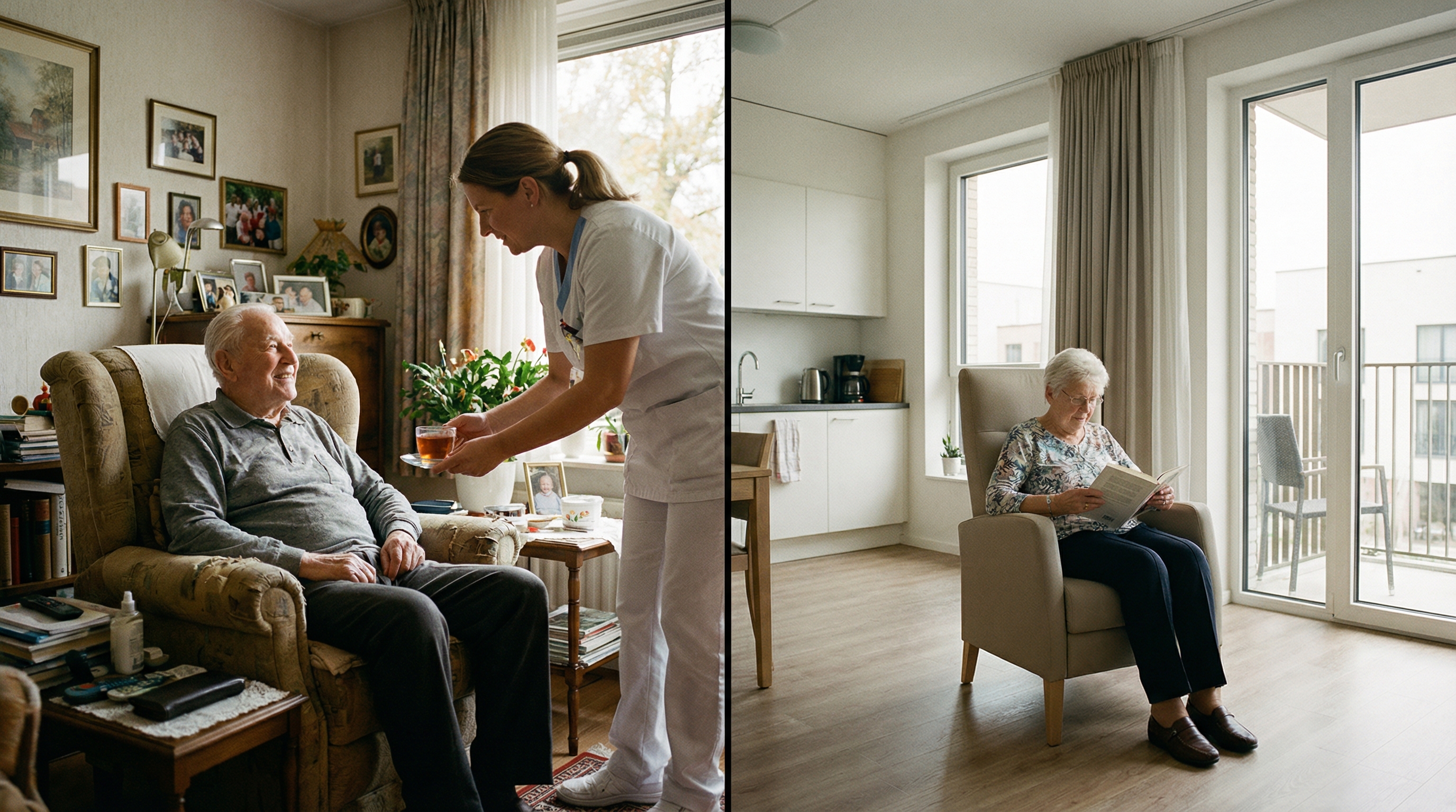 Healthcare team discussing comfort care and hospice options with patient and family
